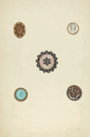 Buttons (1935&ndash;1942) by Mary Fitzgerald. | Free Photo - rawpixel