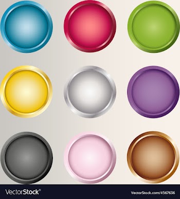 Buttons icons set various colors vector image