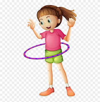 Buy Girl Playing With Hulahoop By Interactimages On - Girl Sport Clipart Png
