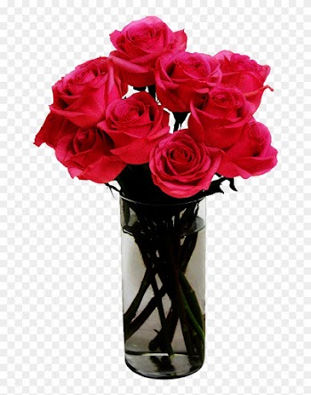 Buy Glass Vase Of Pink Roses Online At Best Price In - Pink Roses In Vase