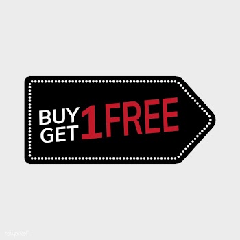 Buy one get one free promotional tag vector | Free stock vector - 471069