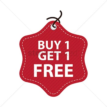 Buy one get one free tag