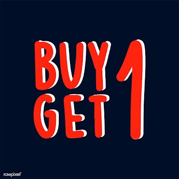 Buy one get one typography vector | Free stock vector - 472382