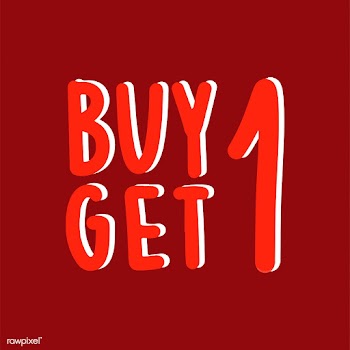 Buy one get one typography vector | Free stock vector - 472396