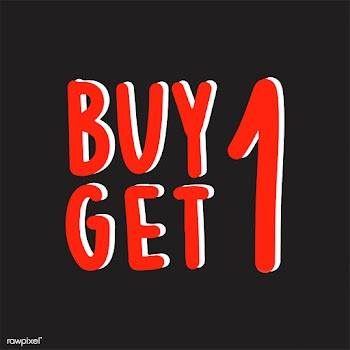 Buy one get one typography vector | Free stock vector - 472489