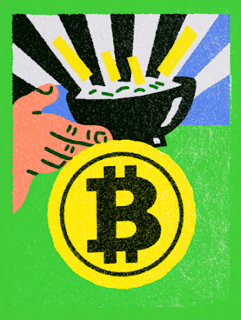 Buy the Dip - Retro Cryptocurrency Poster