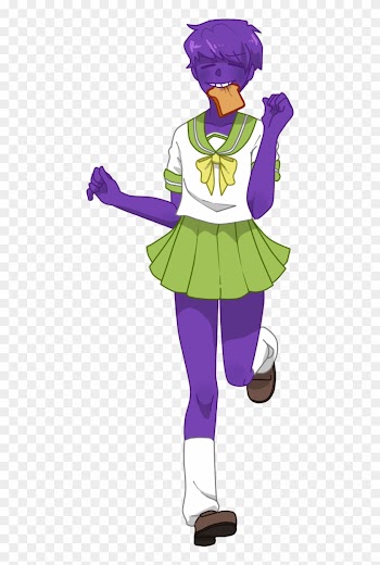 Bye Mom Late For Murder School By Squishe-pie - Purple Guy School Girl
