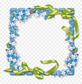 Фото, Автор Bzikolya На Яндекс - Blue Transparent Png Flower Frame