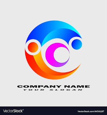 c abstract modern 3d letter logo