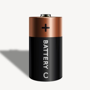 C battery clipart, collage element | Free PSD - rawpixel