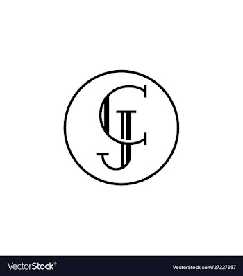 C j letter logo alphabet design vector image