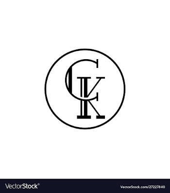 C k letter logo alphabet design vector image