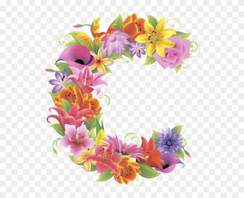 Английский Алфавит, Буква C, Цветочный Алфавит, Цветы, - Letter C In Flowers