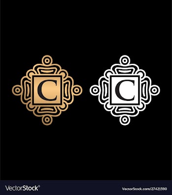 C letter initial logo design template vector image