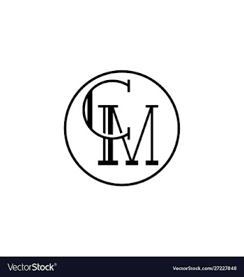 C m letter logo alphabet design vector image