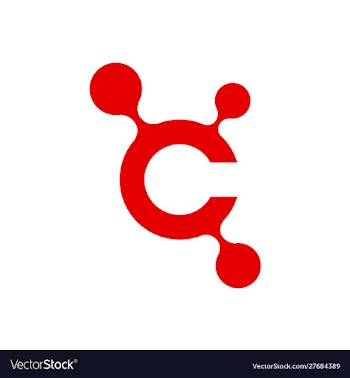C technology logo template vector image