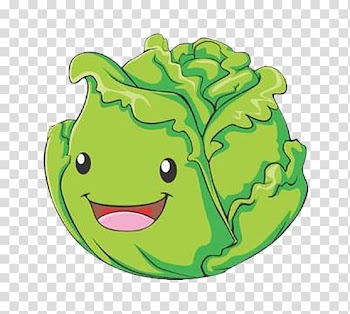Cabbage Cartoon Vegetable Illustration, Cartoon anthropomorphic cabbage transparent background PNG clipart