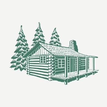 Cabin in woods illustration psd. | Free PSD - rawpixel
