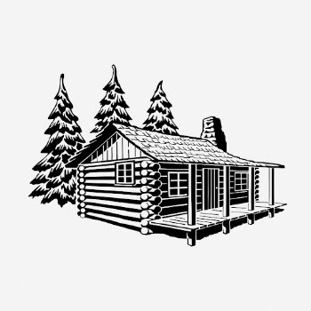 Cabin in woods, nature illustration. | Free Photo - rawpixel