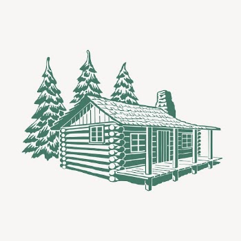 Cabin in woods, nature illustration | Free Vector - rawpixel