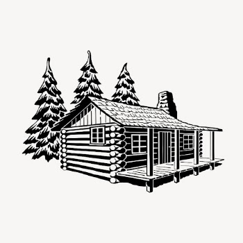 Cabin in woods, nature illustration | Free Vector - rawpixel