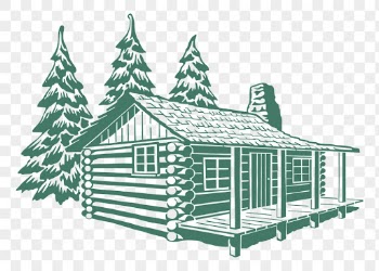 Cabin in woods png sticker, | Free PNG - rawpixel