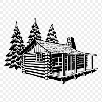 Cabin in woods png sticker, | Free PNG - rawpixel