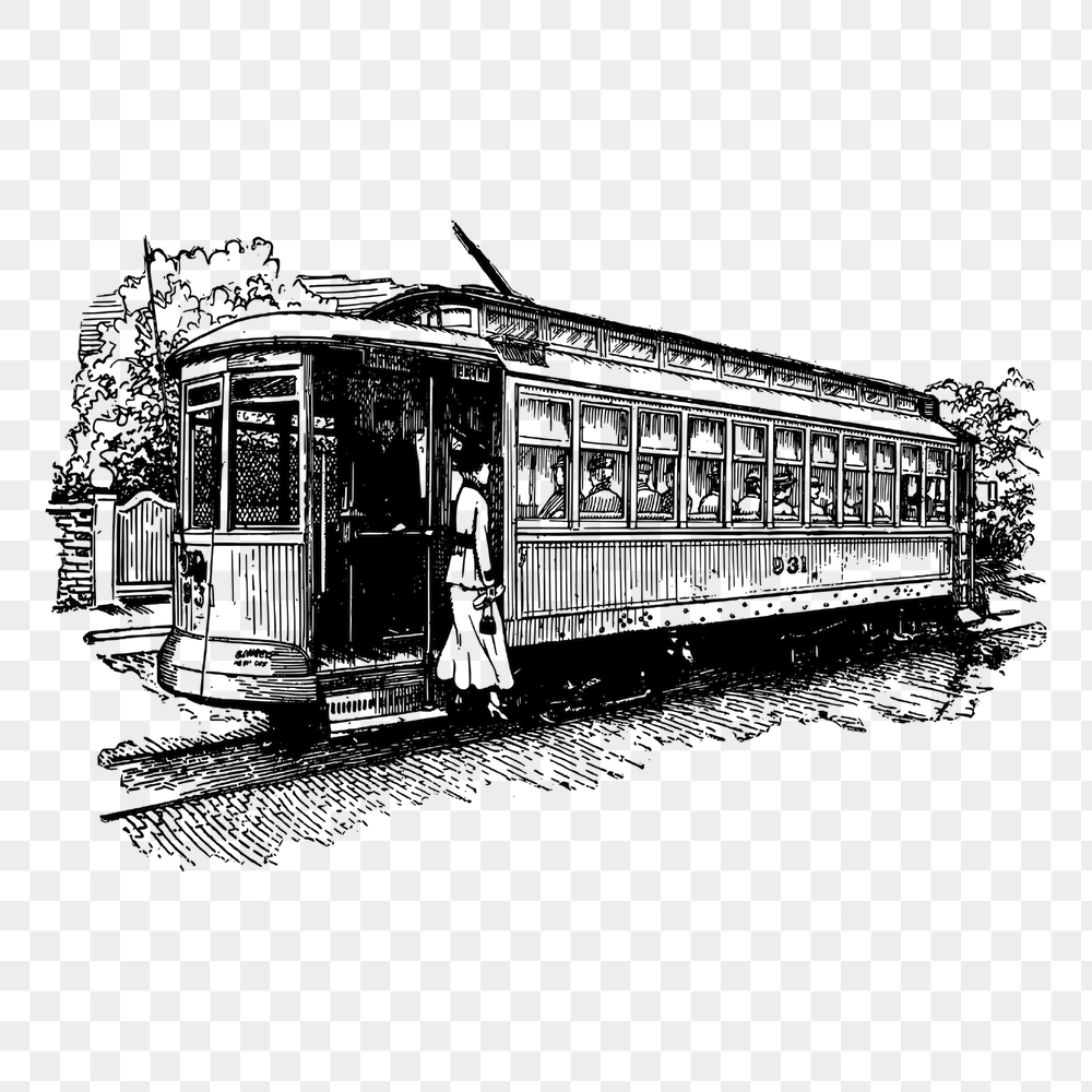 Cable car png sticker, vintage | Free PNG - rawpixel