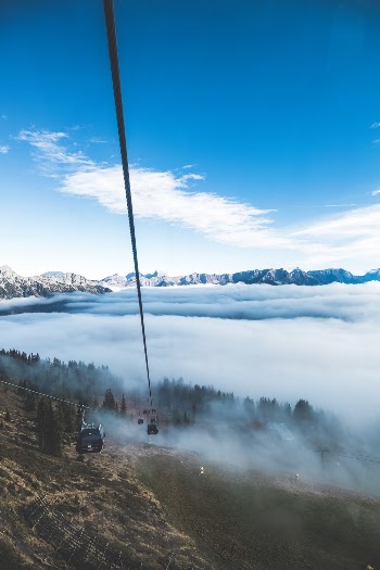 Cable Cars And Sea Of Clouds