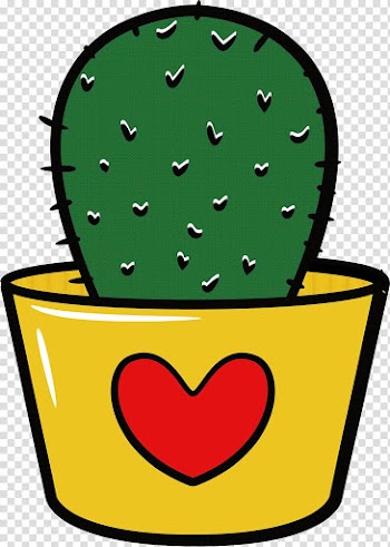 Cactaceae Euclidean Flowerpot, Love flower cactus transparent background PNG clipart
