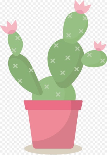 Cactaceae Flowerpot Euclidean vector - Pink flowerpot cactus 