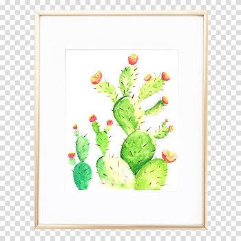 Cactaceae Printing Frames Watercolor painting Review, watercolor cactus transparent background PNG clipart