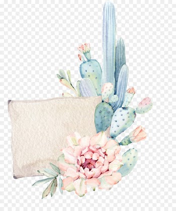 Cactaceae Succulent plant Watercolor painting Textile - Hand painted cactus cactus 
