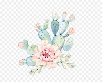 Cactaceae Watercolor painting Succulent plant Euclidean vector - Hand painted watercolor flowers, green plants cactus 