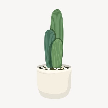 Cactus collage element, cute cartoon | Free Vector Illustration - rawpixel