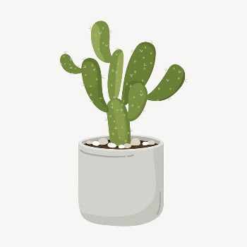 Cactus collage element, cute cartoon | Free Vector Illustration - rawpixel