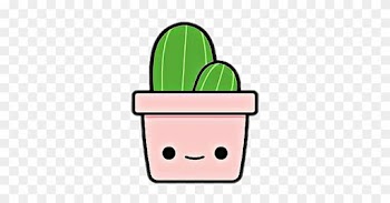 Cactus Cute Kawaii Chibi Aesthetic Tumblr Tumbler Stick - Cute Stickers