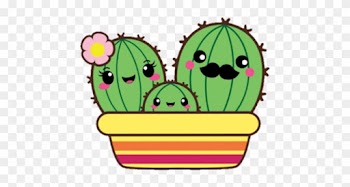Cactus Cute Kawaii Family Nopal - Cute Cross Stitch Cactus