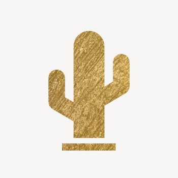 Cactus gold icon, glittery design | Free Icons - rawpixel