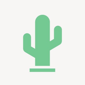 Cactus icon, green flat design | Free Icons - rawpixel
