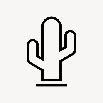 Cactus icon, line art illustration | Free Icons - rawpixel
