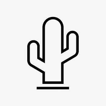Cactus icon, line art illustration | Free Icons - rawpixel