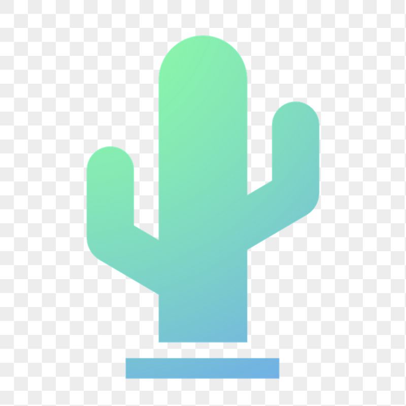 Cactus icon png sticker, gradient | Free Icons - rawpixel