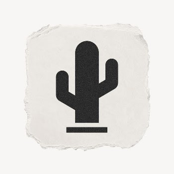 Cactus icon, ripped paper design | Free PSD - rawpixel