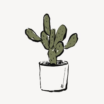 Cactus line art, aesthetic illustration | Free Photo - rawpixel
