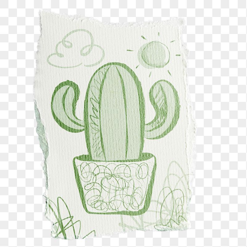 Cactus png doodle sticker, aesthetic | Free PNG - rawpixel