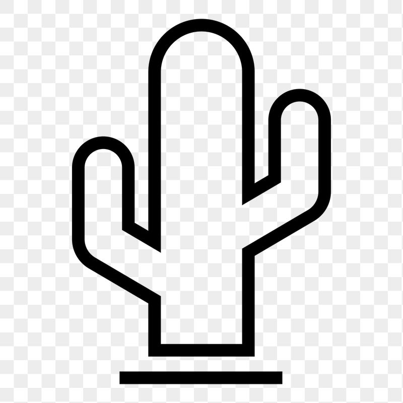 Cactus png icon sticker, line | Free Icons - rawpixel