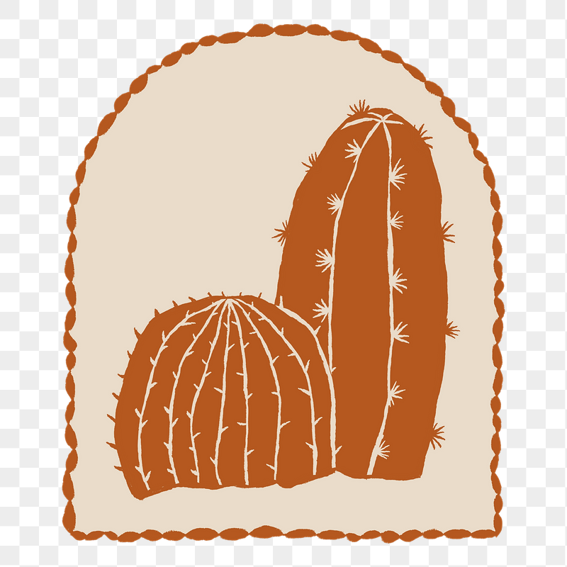 Cactus retro png badge sticker, | Free PNG - rawpixel