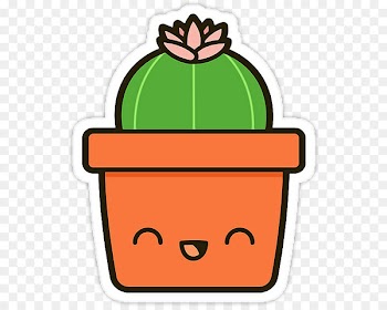 Cactus with Flower Sticker Succulent plant Cuteness - cactus 