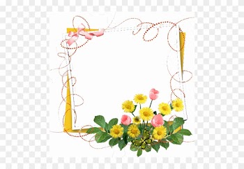 Cadres - Birthday Flower Frame Png